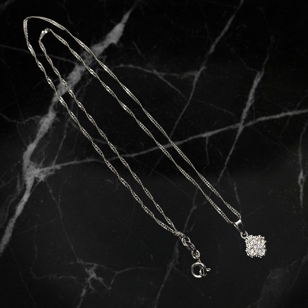 Conjunto Mujer Micro Zircón Plata 925 | Aros, Collar, Pulsera